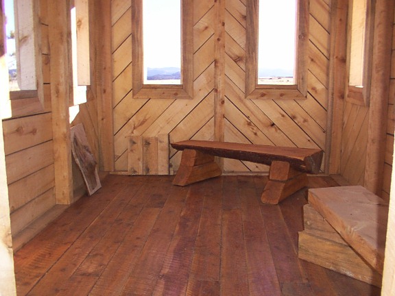 Chapel Floor Rough Sawn Douglas-Fir with poly finish and clear Caulk